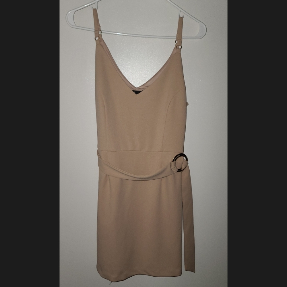 Lulus size small beige mini dress